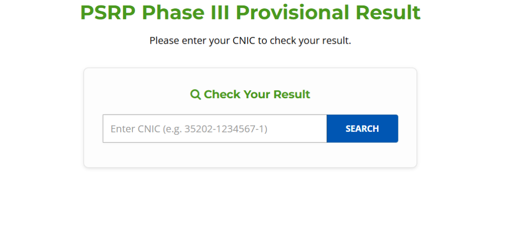 PSRP Phase 3 Result 2026 Officially Announced